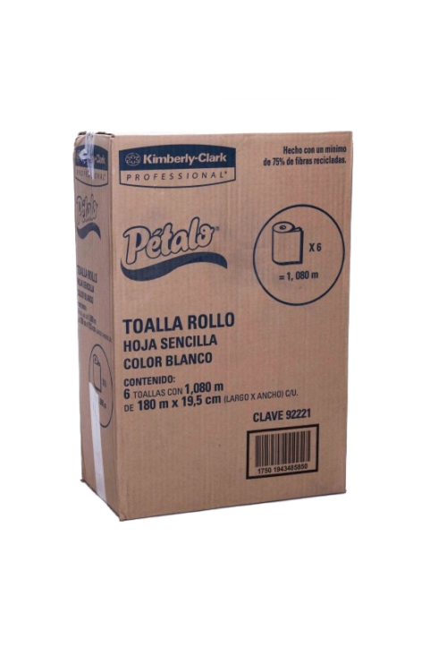 Toalla en rollo Pétalo 6/180 mts