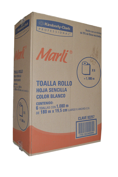 Toalla en rollo Marli 6/180 mts